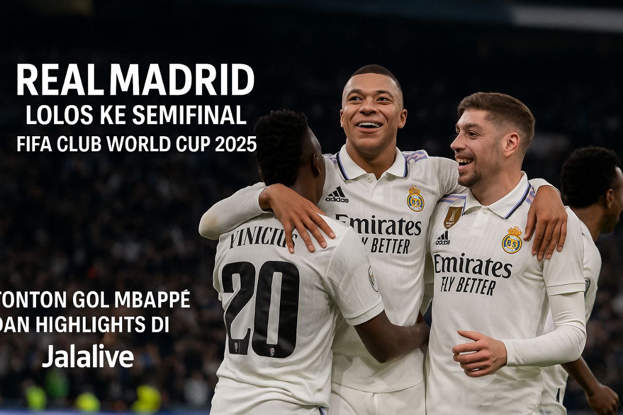 Real Madrid Lolos ke Semifinal FIFA Club World Cup 2025 – Tonton Gol Mbappé dan Highlights di Jalalive